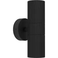 Eglo Utendørs vegglampe Tomelloso, svart, høyde 20 cm, metall, 2 lyskilder