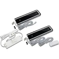 Hera LED-benkbelysning U-Pad F, sett med 2 stk. 3 000K svart Sensor