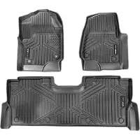 Vevor Gulvmatter til biler, Passer til Ford F250 F350 F450 F550 2017-2024 2025 Super Duty Crew Cab bøttesete med oppbevaring under setet, 3 stk. matter foran og i andre seterad, Gulvmatter for lastebi
