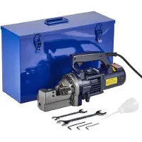 Vevor elektrisk hydraulisk armeringskutter, 1350 W bærbar armeringskutter, kutter opptil 7/8 tommer #7 (4-22 mm) armering på 3,5 sekunder, kraftig stålarmeringskutter med verktøykasse og oljekanne, sv