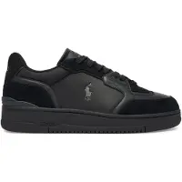 Ralph Lauren for man. 809P00810001 Open Masters black leather and suede trainers (40), Flat, Laces, Casual