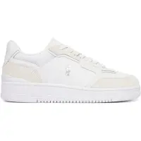 Ralph Lauren Ftw for man. 809P00810002 Open Masters white leather and suede trainers (42), Flat, Laces, Casual