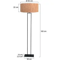 Steinhauer Uplight Stang, svart/brun, høyde 160 cm, kork