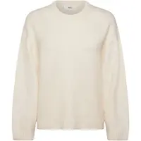 Gina Tricot  - Crew neck knitted sweater - Strikkede gensere - Hvit - XL - Dame