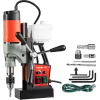 Vevor magnetisk drill, 1200W 1,57" borediameter, 2922lbf/13000N bærbar elektrisk Mag-borepresse med variabel hastighet, 580 o/min boremaskin for enhver overflate og forbedring av hjemmet, CE-listet
