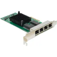 Inter-Tech Argus ST-7238 - Nettverksadapter - PCIe 2.0 x4 lav profil - 1000Base-T x 4