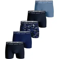 Björn Borg Boksershorts Bomull Stretch 5-Pack Blå Mørkeblå Lyseblå Størrelse