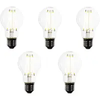 LUEDD Sett med 5 E27 LED-pærer A60 Klar 2,2W 470 lm 3000K