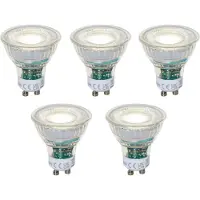 LUEDD Sett med 5 GU10 50mm dimbare LED-pærer klare 2,5W 450 lm 4000K
