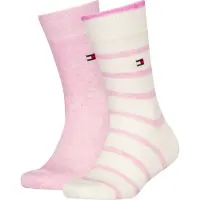 Tommy Hilfiger Sokker - 2-pack - Breton - Rosa - - 31/34 - Sokker