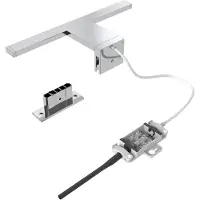 B.K. Licht LED-speillampe Mira, B 30 cm, krom, metall, 4.000 K