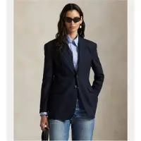Ralph Lauren for woman. 211891060004 Navy stretch wool blazer (36), Casual, Classic