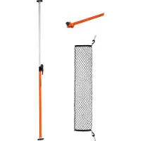 Vevor lastebøyle, skrallelaststenger justerbare fra 1016 mm til 1854 mm, kraftig stållaststabilisator med oppbevaringsnett og skillestang, teleskopiske lastelåsstenger for SUV-er, sedaner