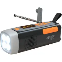 Adler AD 1920 bærbar radio-lommelykt med dynamo-funksjon AD 1920 (5905575910714)