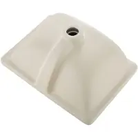 Vevor Undermontert baderomsvask, 460 x 330 mm rektangulær hvit keramisk vask med overløpshull, nedfellbar under benk, moderne toalettservant, rektangulær for liten plass