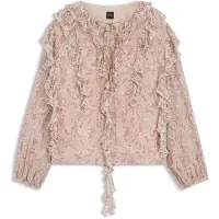 BOSS for woman. 50557702 Blouse Borma pink (L), Casual, Viscose, Long sleeve
