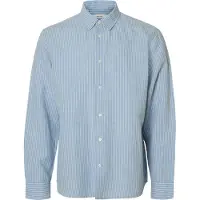 Selected Regclay Linenblend Skjorte Med Lange Ermer
