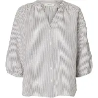 Selected Cleo-alberta Linen Blend 3/4-ermet Skjorte