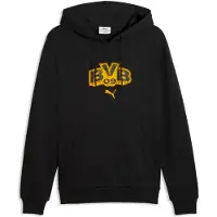 Puma Borussia Dortmund ftblCULTURE Hoodie Men, Football, Black/Faster Yellow, XS