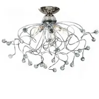 ONLI Taklampe Trilly i krom med krystaller, 5 lyskilder.