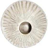Holländer LED-vegglampe Pietro, rund form, sølv