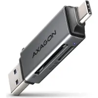 Axagon Superspeed USB-C & USB-A - SD / microSD Mini-kortleser