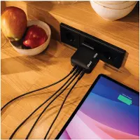 Verbatim - Strømadapter - GaN - 165 watt - 5 A - PD 3.0, PD/PPS, QC 4.0 - 4 utgangskontakter (3 x USB-C, USB)