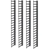 APC - Rack-kabelføringssett - svart - 20U - TAA-samsvar (en pakke 4) - for P/N: NBPD0160A, NBWL0355A, SMX2KR2UX145, SMX3KR2UNCX145, SRT1000RMXLI, SRT1000RMXLI-NC