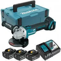 Makita DGA504RT3J, 8500 RPM, 12,5 cm, Batteri, 2,5 kg, Børsteløs motor