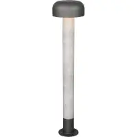 TRIO Veilampe Fraser, grå/betonlook, aluminium, IP54, høyde 84,5 cm