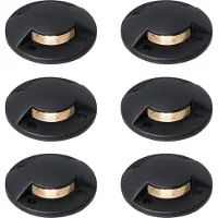 QAZQA Sett med 6 moderne bakkespotter svart GU10 50mm 2-lys effekt IP65 - Cellar