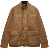 Superdry for man. M5012358A Brown Merchant Racer Wax Jacket (3XL), Beige, Cotton, Outdoor