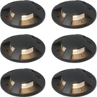 QAZQA Sett med 6 moderne sorte bakkespotter GU10 50mm 4-lyseffekt IP65 - Cellar