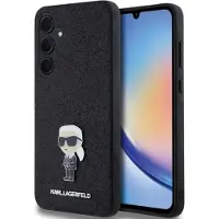 Karl Lagerfeld Fast glitter Ikonik Logo metallpinneveske for Samsung Galaxy A35 - svart