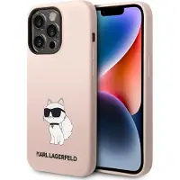 Karl Lagerfeld Choupette-etui i silikon til iPhone 14 Pro Max - rosa