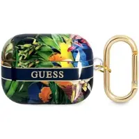 GUESS GUAPHHFLB AirPods Pro-deksel blå/blå Flower Strap Collection