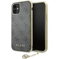 GUESS GUHCN61GF4GGR hardt etui til iPhone 11 6,1 / Xr - grått 4G charms collection