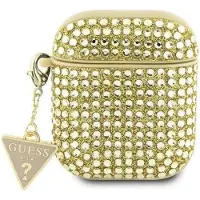 GUESS GUA2HDGTPD AirPods 1/2 deksel gull/gull Rhinestone Triangle Charm
