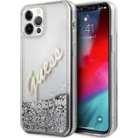 GUESS GUHCP12LGLVSSI iPhone 12 Pro Max 6,7" sølv/sølv hardcase Glitter Vintage Script