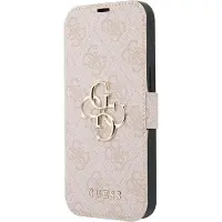 GUESS GUBKP13X4GMGPI iPhone 13 Pro Max 6,7" rosa/rosa bok 4G Big Metal Logo