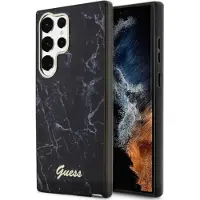 GUESS GUHCS23LPCUMAK S23 Ultra S918 svart/svart hardcase Marmor