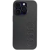 Audi syntetisk lær iPhone 14 Pro 6,1" svart/svart hardcase AU-TPUPPCIP14P-TT/D1-BK