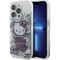 Hello Kitty IML Kitty On Bricks Graffiti-etui til iPhone 15 Pro Max - hvit