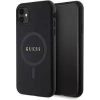 GUESS GUHMN61PSAHMCK-etui for iPhone 11 / Xr - svart Saffiano MagSafe
