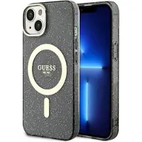 GUESS GUHMP14MHCMCGK iPhone 14 Plus 6,7" svart/svart hardcase Glitter Gold MagSafe