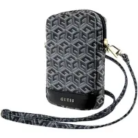 GUESS Zip GCube Bottom Stripe telefonveske - svart