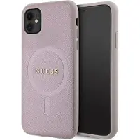 GUESS GUHMN61PSAHMCP-etui for iPhone 11 / Xr - rosa Saffiano MagSafe