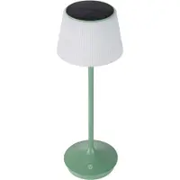 Näve LED-solcelle-bordlampe Emmi CCT oppladbar, grønn