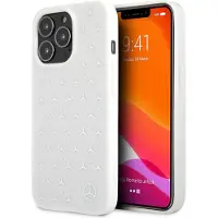 Mercedes Sølvfarget stjernemønster-etui til iPhone 13 Pro Max - Hvit