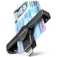 Axagon USB-C smartkort/ID-kort lommelser